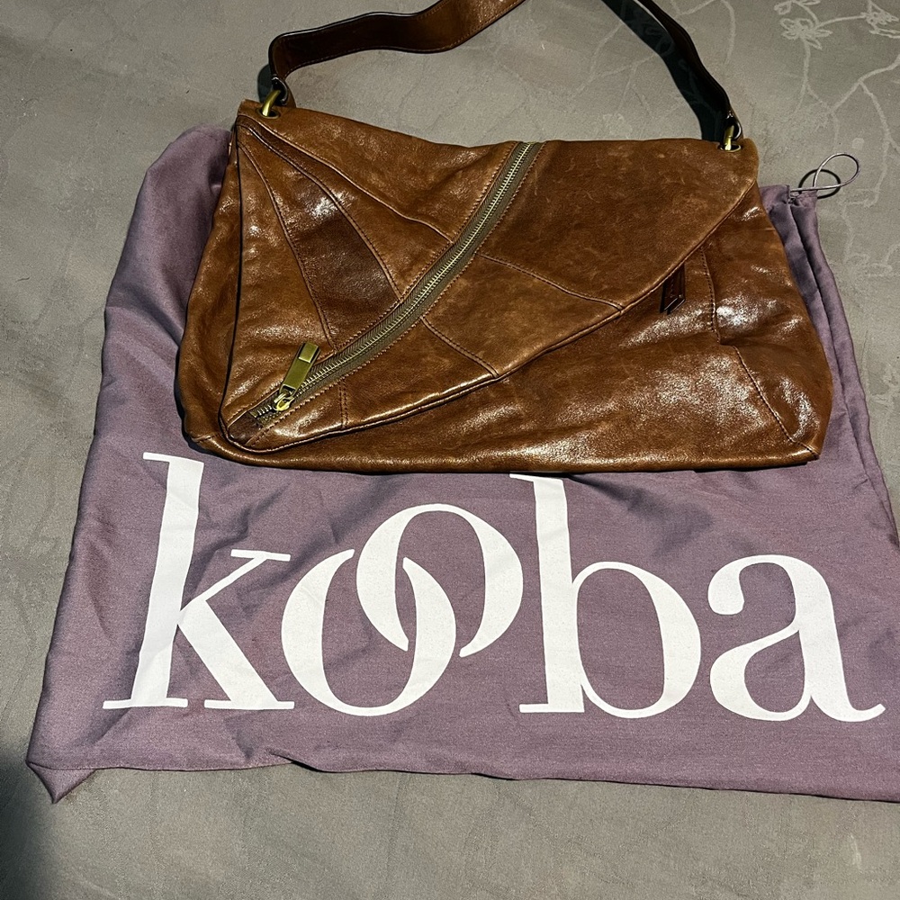 Kooba Tan Leather Shoulder Bag